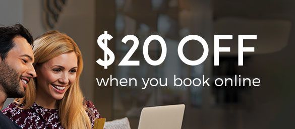 $20 OFF when you book online